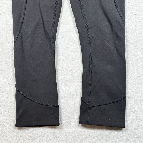 Lululemon In Movement Crop Leggings Womens Size 2 Black High Rise 19" Inseam - Picture 3 of 11
